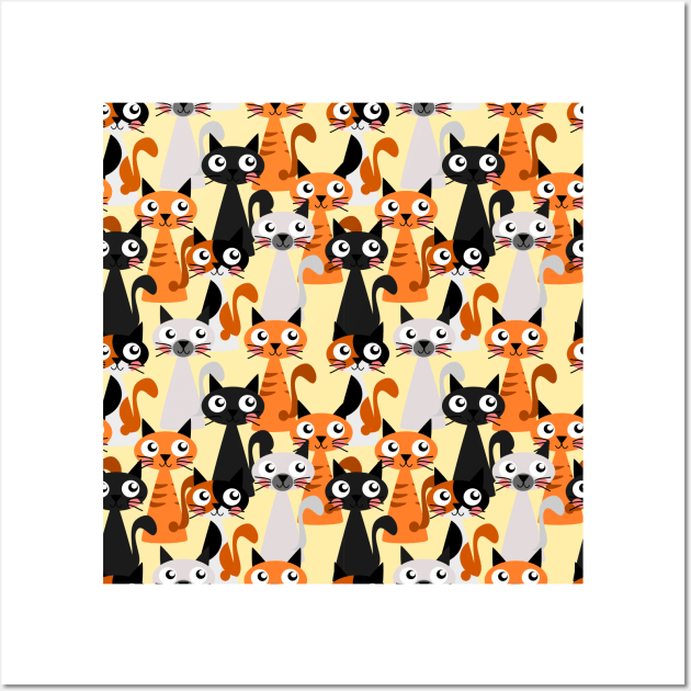 Cute Cat Mask Wall Art by cotevalentine